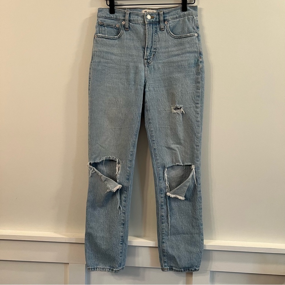 Women’s Madewell light wash distressed The perfect Vintage Jeans size 26